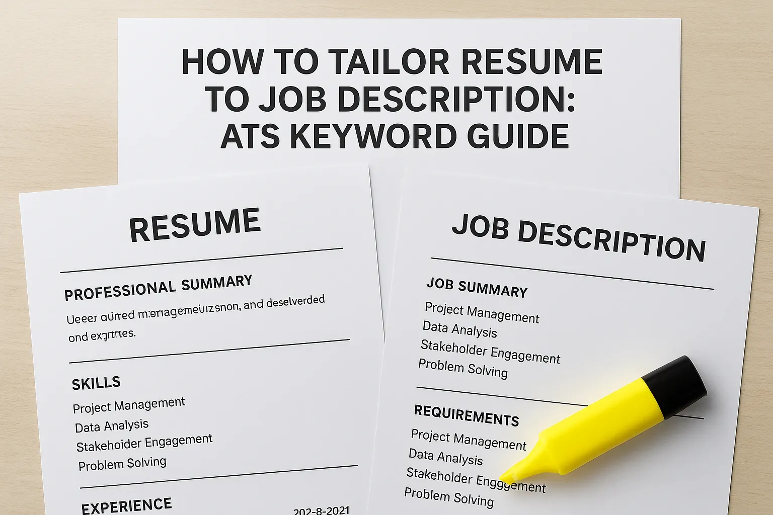 How To Tailor Resume To Job Description: ATS Keyword Guide
