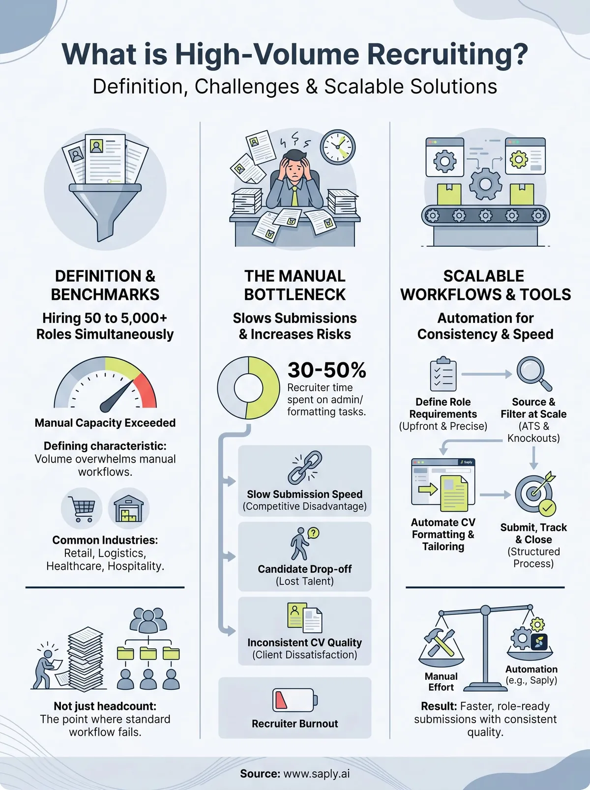 what is high volume recruiting infographic