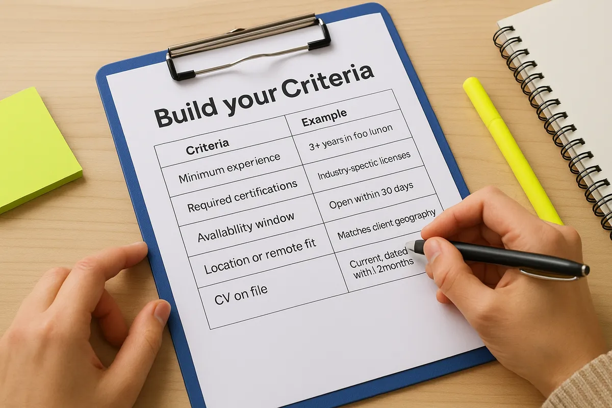 Build your intake criteria