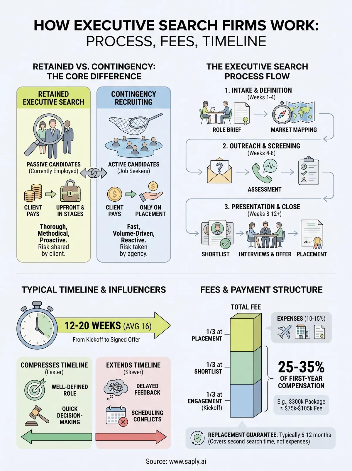 how executive search firms work infographic
