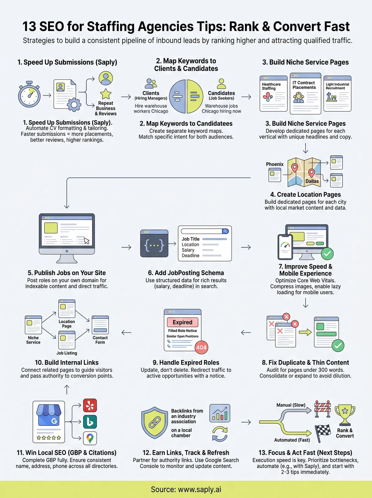 seo for staffing agencies infographic
