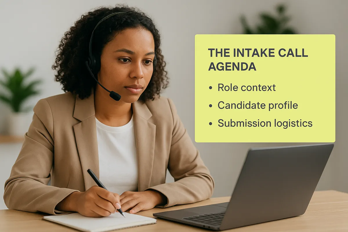 The intake call agenda that prevents "moving targets"