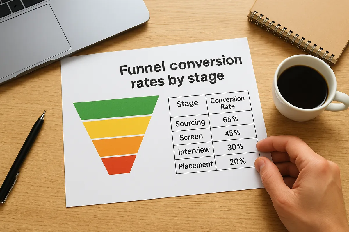 5. Funnel conversion rates by stage