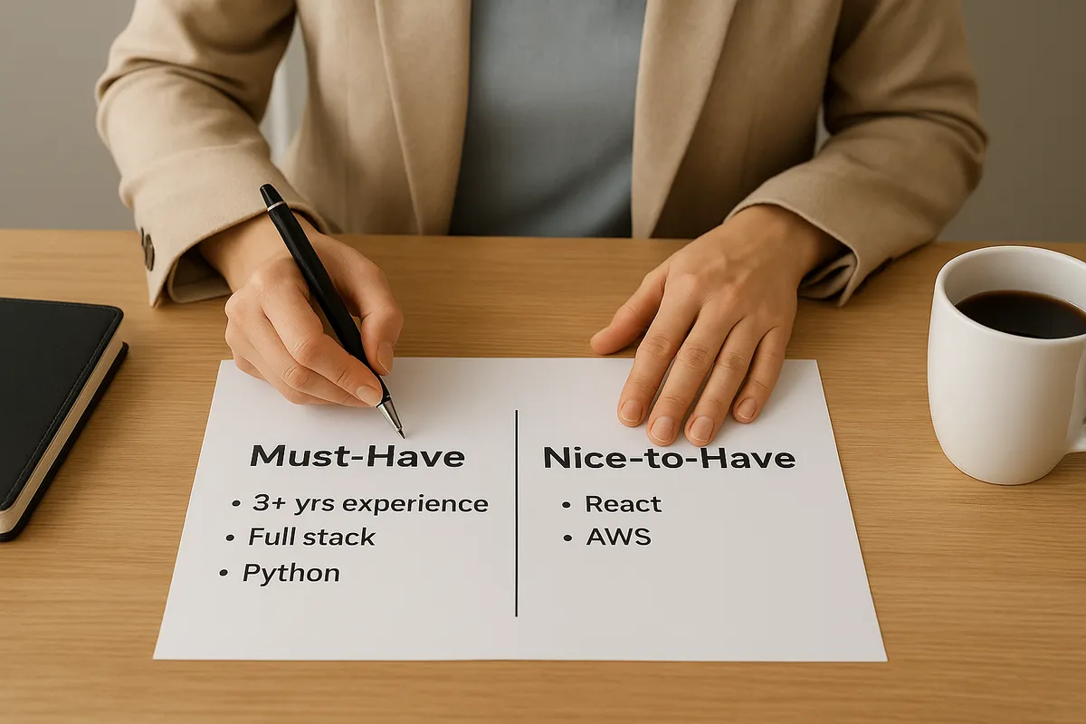 How to define must-haves vs nice-to-haves